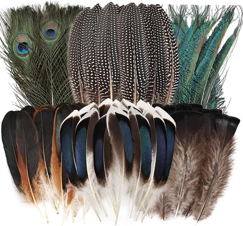 30pcs natural feathers bulk - 30pcs,